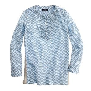 J. Crew 00 floral print tunic with gold detailing